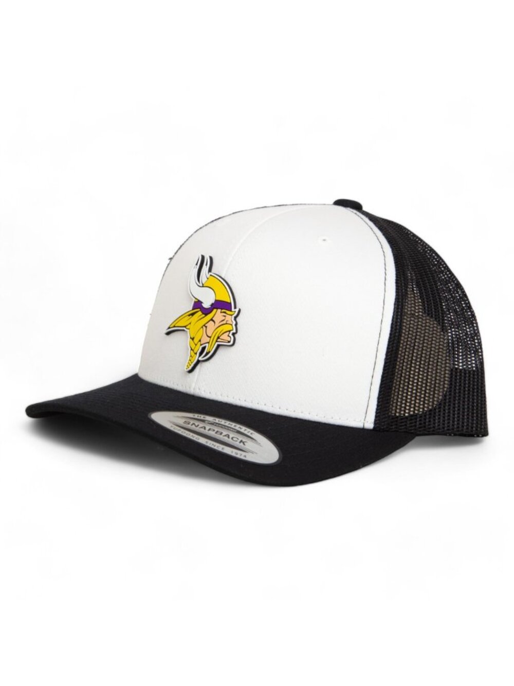 Minnesota Vikings 3D YP Snapback Trucker Hat- Black/ White/ Black